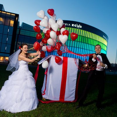 prezent balonowy na ślub balony na ślub niespodzianka dla pary młodej balony z helem kielce 11